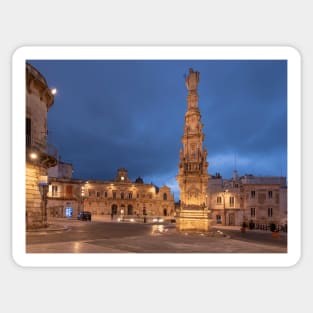 Obelisco Sant'Oronzo obelisk in Ostuni, Italy Sticker